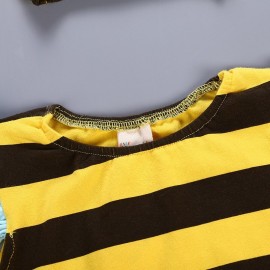 Col barboteuse abeille Triangle sans manches popur bébé