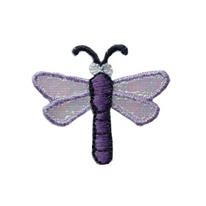 Mini patch libéllule - Thermocollant - 3.1cm x 2.7cm Couleur violet
