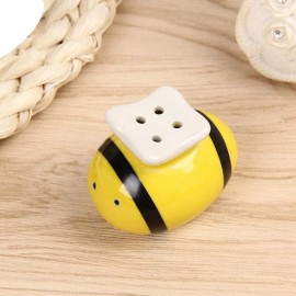 Salière et Poivrière en céramique en forme d'abeille sel