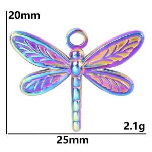 Dimensions Collier Pendentif Libellule Métamorphose Lumineuse