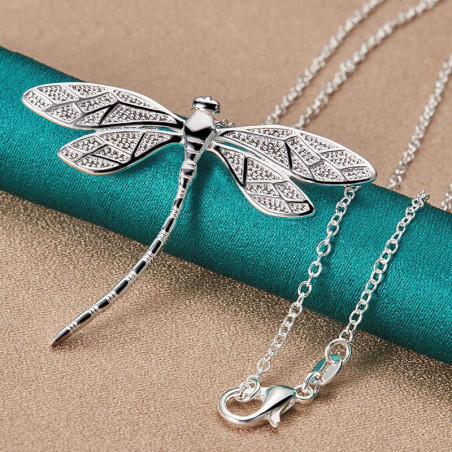 Vue générale Collier Pendentif Libellule Scintillement Stellaire
