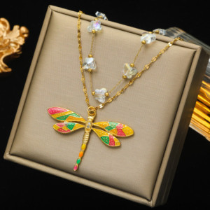 Collier Pendentif Libellule Jardin Enchanté