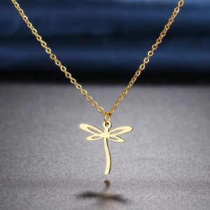 Vue détaillée"Collier Pendentif Libellule "Aile Solaire"