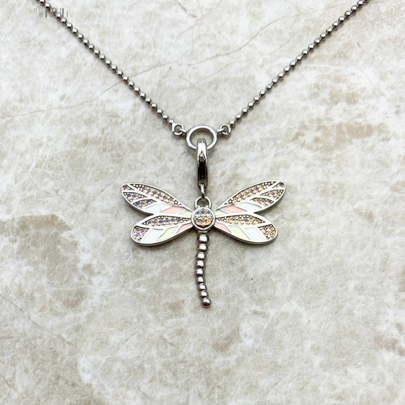 Collier Pendentif Libellule 'Lueur Matinale' en Argent Sterling 925