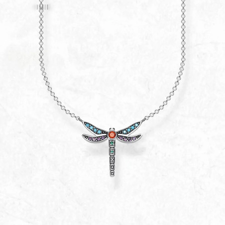 Collier Pendentif Libellule Voie Lactée en Argent Sterling 925