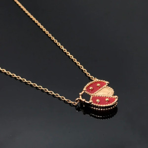 Marienkäfer Halskette 925 Silber | Süßes Geschenk für Frauen