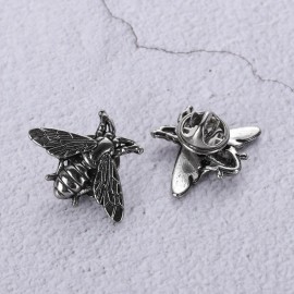 Broches Abeille Rétro en alliage métallique de couleur Argent