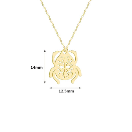 Dimensions Collier Pendentif Coccinelle "Élégance Naturelle" -3 couleurs au choix
