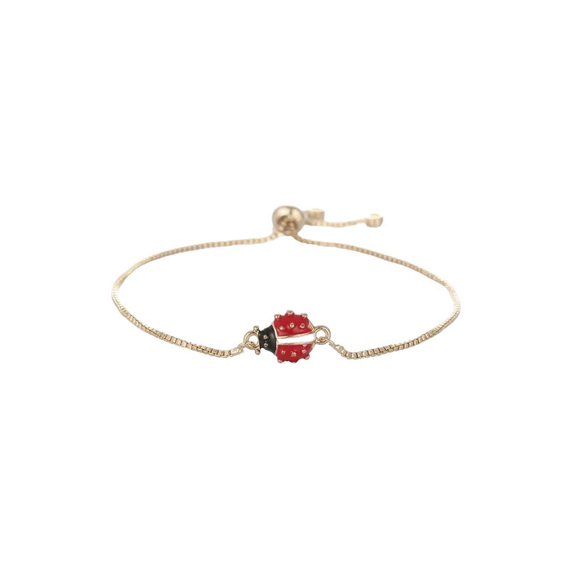 Bracelet Coccinelle Éclat d'Été - Couleur Or Rose