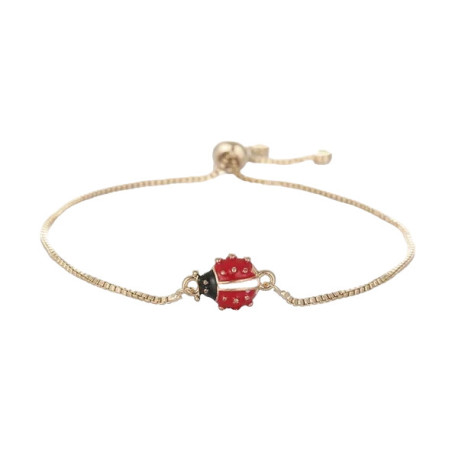 Bracelet Coccinelle Éclat d'Été - Couleur Or Rose
