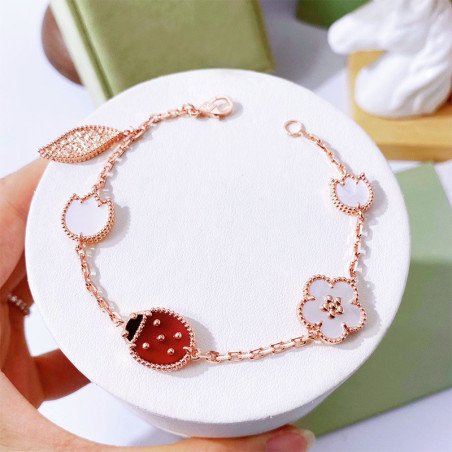 Vue générale Bracelet Coccinelle Douceur Floral - plaqué Or 18 Carats