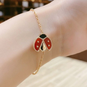 Bracelet Coccinelle Rouge Majesté - plaqué Or 18 Carats
