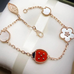 Vue générale Bracelet Coccinelle Éclat d'Été - Argent Sterling Plaqué or Rose