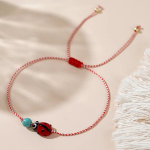 Vue générale Bracelet Coccinelle Ruban Rouge
