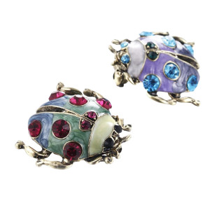 Broche Coccinelle Précieuse - 2 Couleurs au choix !