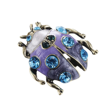 Broche Coccinelle Précieuse Couleur Violet