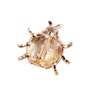 Vue arrière Broche Coccinelle Éclat Précieux