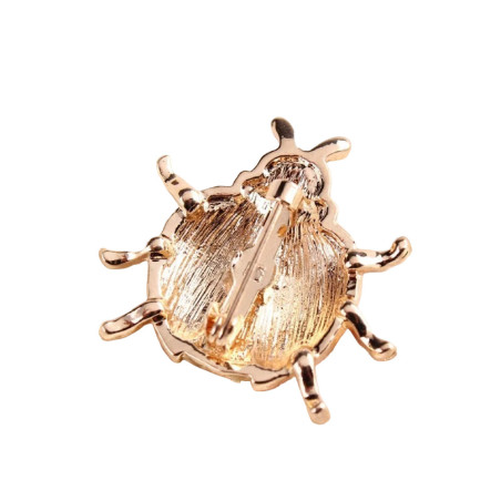 Vue arrière Broche Coccinelle Éclat Précieux