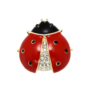 Broche Coccinelle avec Strass