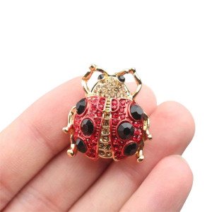 Vue de face Broche Coccinelle Trésor Nacré