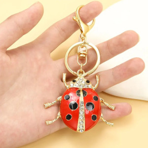 Vue Portée Porte-clés Coccinelle "Scintillement Royal"