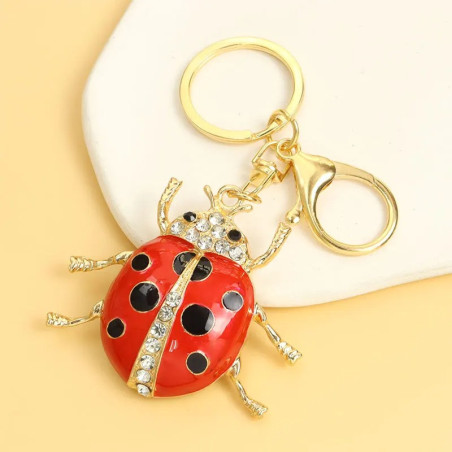 Porte-clés Coccinelle "Scintillement Royal"