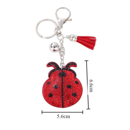 Dimensions  Porte-clés Coccinelle "Rubis de Minuit"