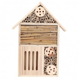 Insektenhotel aus Holz | Nisthilfe für Wildbienen & Bienen
