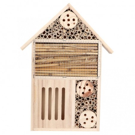 Insektenhotel aus Holz | Nisthilfe für Wildbienen & Bienen