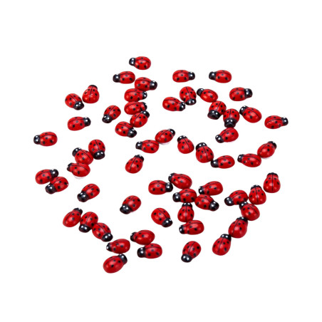Lot de Décorations Figurines Coccinelles - 100 pièces !