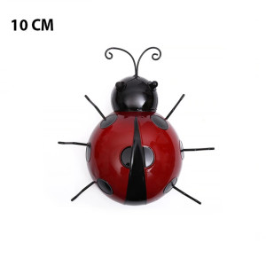 Décoration Murale Coccinelle 3D en Métal - 10 cm