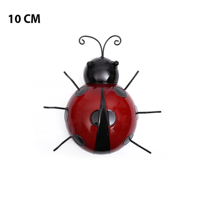 Décoration Murale Coccinelle 3D en Métal - 10 cm