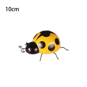 Décoration Murale Coccinelle Jaune 3D en Métal - 10 cm
