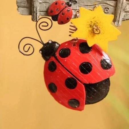 Vue générale du Petit panneau Coccinelle "Bienvenue" - 2 versions au choix !