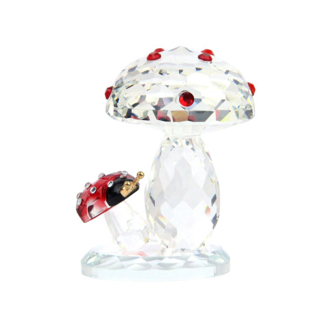 vue détailléee de la Figurine Coccinelle en Cristal
