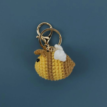 Vue de côté Porte-clés Abeille Douceur de Miel