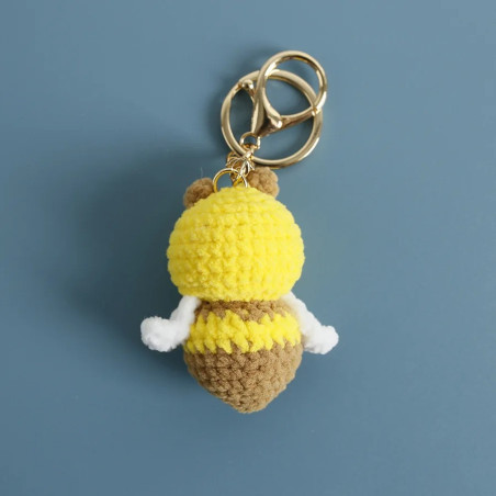 Vue Arrière du Porte-clés Abeille au Petit Sourire Tendre