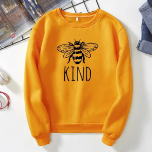 Sweat-shirt Abeille pour femme BEE Kind Couleur Jaune