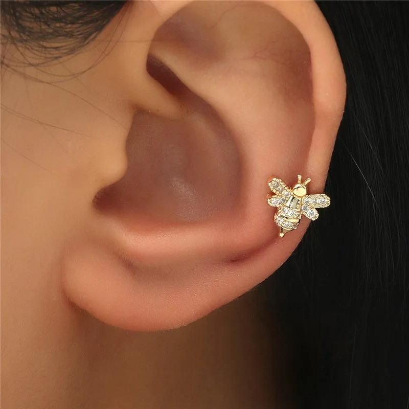 Boucles d'oreilles en argent sterling 925 clip oreille