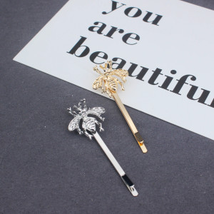 Barrette Abeille couleur or ou couleur argent