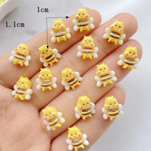 Dimensions Décourations pour ongles en forme d'abeille 3D en résine - Lot de 20 pièces !
