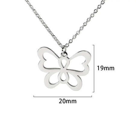 Dimensions Collier papilion couleur or