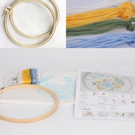 Kit de broderie 20 cm pour débutants aux motifs abeille