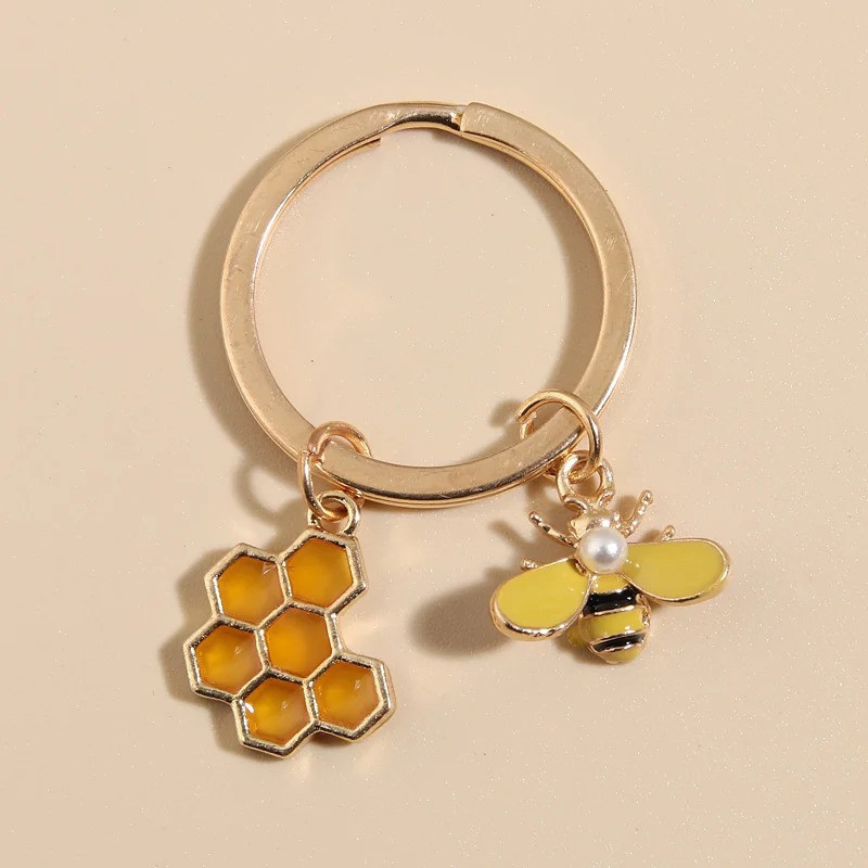 Bienen Schlüsselanhänger 'Sonnenglanz' - Natürliche Eleganz