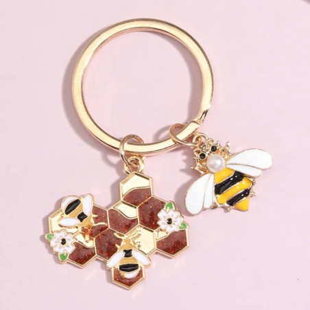 Süßer Bienen Schlüsselanhänger 'Honigblume' | Geschenkidee