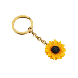 Bienen Schlüsselanhänger 'Sonnige Sonnenblume' – Eleganz & Licht