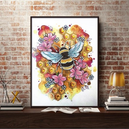 Peinture diamant 5D Abeille 30 x 40 cm