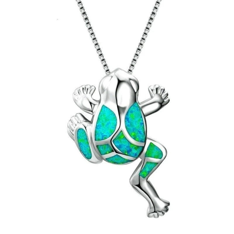 Frosch Halskette mit Amethyst-Schimmer | Eleganter Naturschmuck