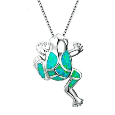 Frosch Halskette mit Amethyst-Schimmer | Eleganter Naturschmuck