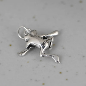 Frosch Anhänger 'Ast-Virtuose' aus 925 Silber - Naturschmuck